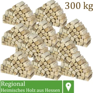 Brennholz Kaminholz Kiefer Holz 5-500 kg Für Ofen und Kamin Kaminofen Feuerschale Grill Feuerholz Holzscheite Wood 25 cm kammergetrocknet flameup, Menge:300 kg (0.81€/kg)